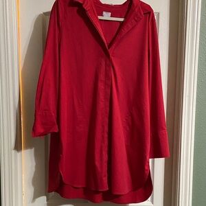 Chico's Vibrant Red Button Down Shirt